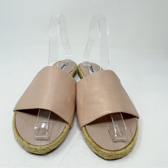 DUNE LONDON Women’s Nude/Light Pink Slip On Sandals Slides Espadrille 37 US 6 - Picture 2 of 9
